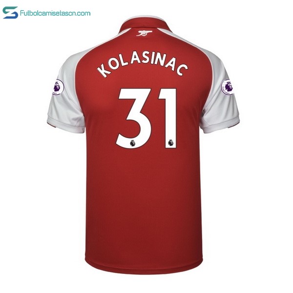 Camiseta Arsenal 1ª Kolasinac 2017/18